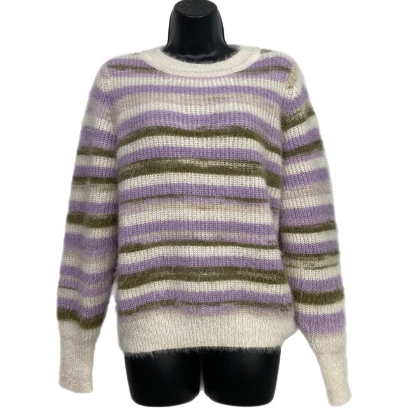 Nwt | Vero Moda Grace Long Sleeve Crewneck Fuzzy Sweater Size Medium - Picture 2 of 9